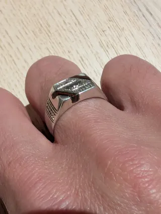 Anillo Tuareg de Plata y Ébano