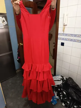 Traje de flamenca rojo