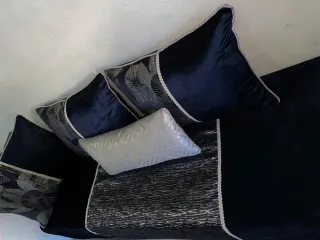 Fundas Salón Marroquí Negro y Dorado