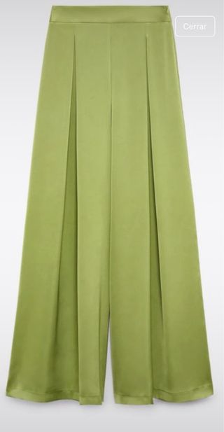 Pantalón Palazzo Zara Verde