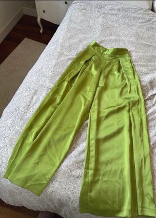 Pantalón Palazzo Zara Verde