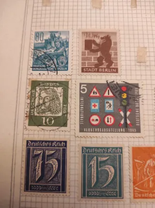 10 Sellos Antiguos Alemania Tercer Reich