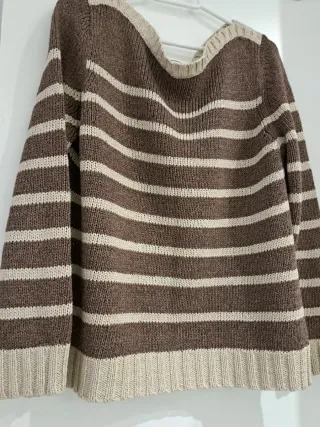 Jersey Lloy's rayas beige y marrón talla XL
