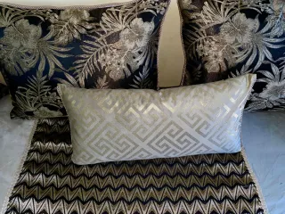 Fundas para salón marroquí azul y dorado