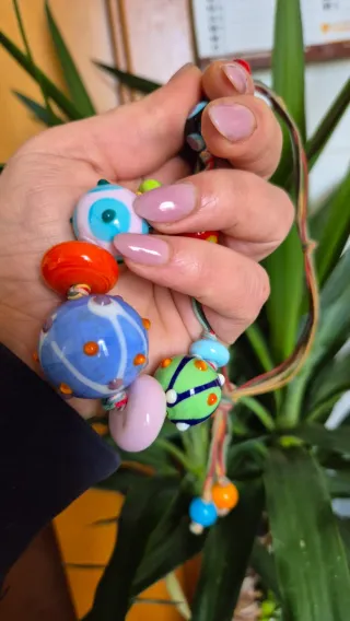 Collana perline fatte a mano