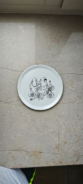 Sottobicchiere vintage con disegno umoristico