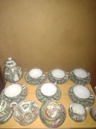 Antiguo juego de café chino