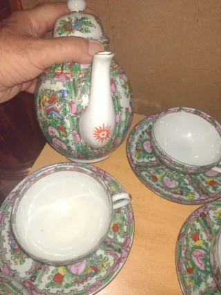 Antiguo juego de café chino