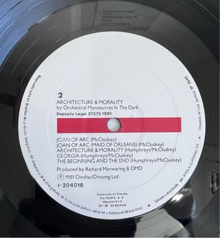 OMD - Architecture & Morality / vinilo