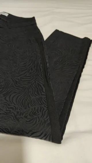 Pantalón Morgan Negro Estampado cebra