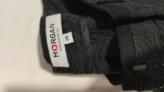 Pantalón Morgan Negro Estampado cebra