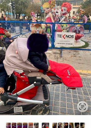 Carrito gemelar con dos sillas de cochey dos paseo