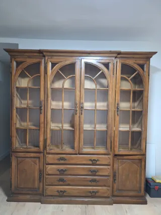 Vitrina Antigua Madera y Cristal