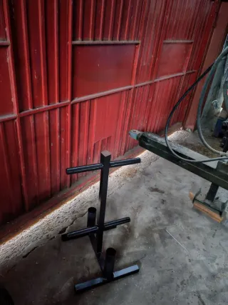 Rack soporte para discos y barras olímpicas