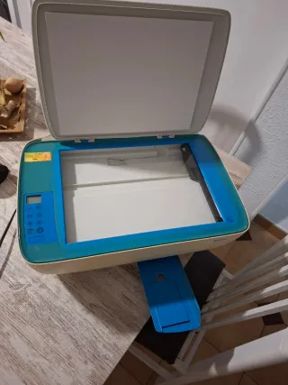 Impresora HP Beige y Azul