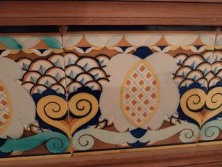 Cuadro Antiguo Azulejo Panel Enmarcado