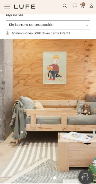 Cama infantil madera LUFE sirve como sofá
