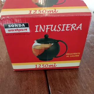 Infusiera Tè Tisane Vetro Plastica