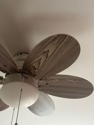 Lámpara Ventilador de Techo Madera