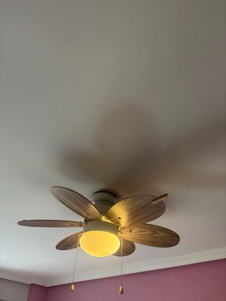 Lámpara Ventilador de Techo Madera