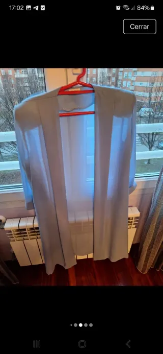 Traje de fiesta azul grisaceo 3 piezas