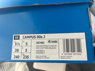 Adidas Campus Verdes Talla 38