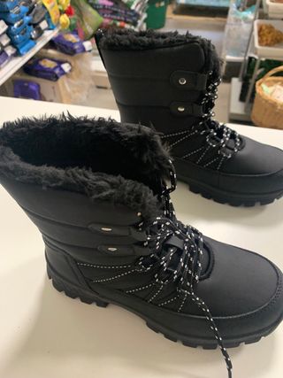 Botas de nieve negras para mujer