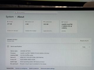 Portatile Dell Precision 5530 i7-8850H 32GB Q P1000