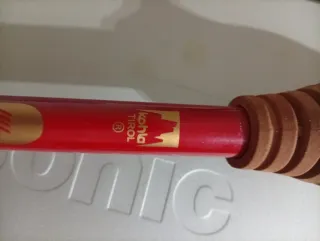 Bastones de senderismo rojos