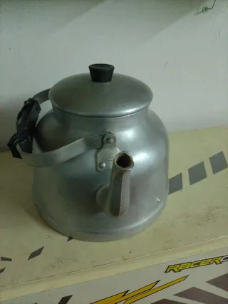 Tetera cafetera aluminio antigua nº 5