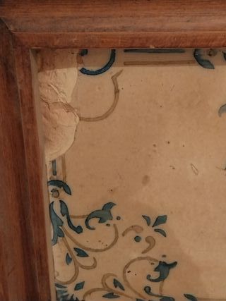 Cuadro Antiguo Azulejo Enmarcado