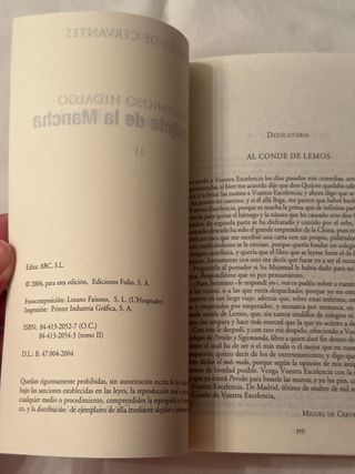 Libro Don Quijote le la Mancha