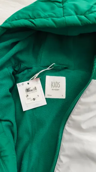 Chaqueta Infantil Verde y Blanca