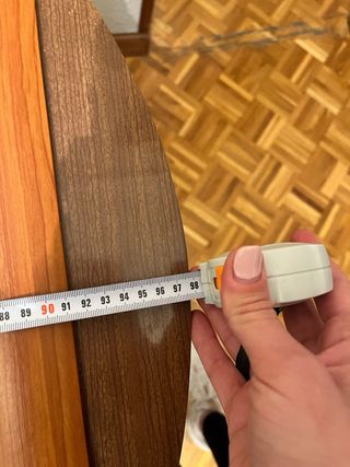 Mesa redonda extensible de madera