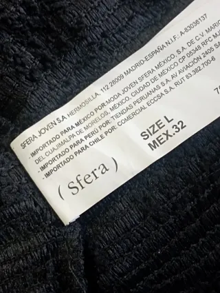 Chaqueta Sfera Negra Talla L