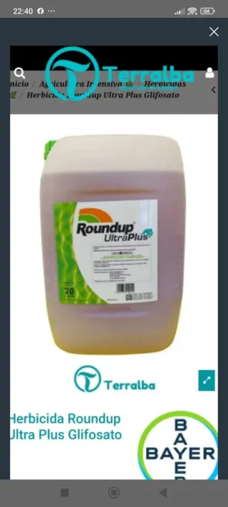 Garrafa Roundup Ultra Plus Glifosato Bayer