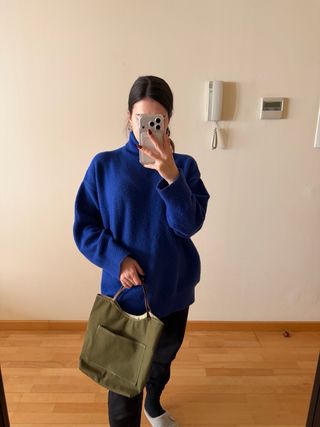 Bolso de lona verde a estrenar