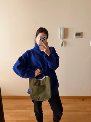 Bolso de lona verde a estrenar