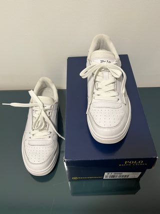 Zapatillas Polo Ralph Lauren Piel Blancas