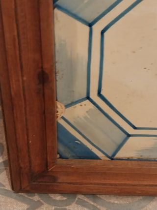 Cuadro Antiguo Azulejo Enmarcado