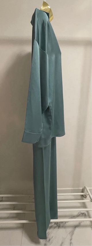 Conjunto verde cetim