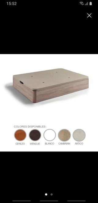 Canapé de madera color marrón y blanco cerezo