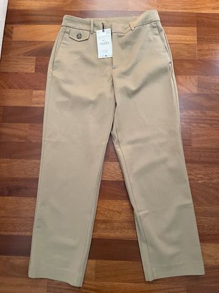Pantalones Zara Beige Talla S, grande