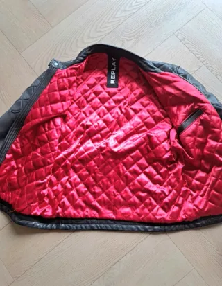 Cazadora Replay Piel Negra Talla S