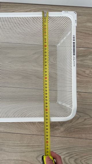 Cesto a griglia metallico bianco Ikea