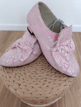 Traje de Fallera Niña Rosa Blanco talla 8/12 años