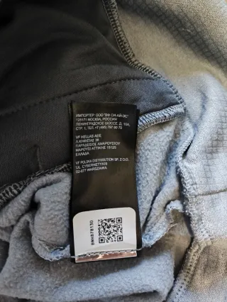 face grey heather full zip hooded fleece jacket