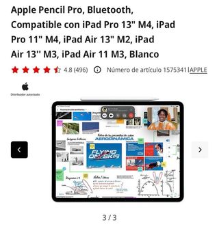 Apple Pencil Pro Bluetooth Blanco