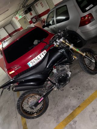 Moto Supermotard 125cc Negra Manual