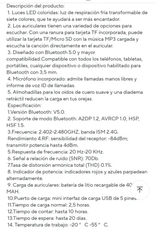 Auriculares Bluetooth Plegables